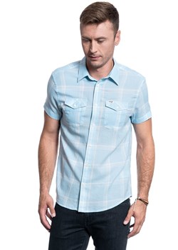 KOSZULA MĘSKA WRANGLER SS 2PKT FLAP SHIRT CERULEAN BLUE W5J5ORXVT 112130184 ze sklepu YouNeedit.pl w kategorii Koszule męskie - zdjęcie 180300442