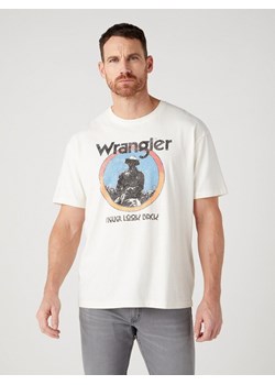 WRANGLER AMERICANA TEE MĘSKI T-SHIRT KOSZULKA LOGO NADRUK OFF WHITE W7CBEE737 112329201 ze sklepu YouNeedit.pl w kategorii T-shirty męskie - zdjęcie 180303892