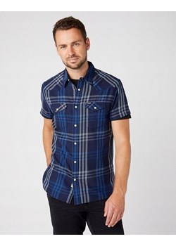 WRANGLER SS WESTERN SHIRT MĘSKA KOSZULA KRATA NAVY W5J03O114 112146124 ze sklepu YouNeedit.pl w kategorii Koszule męskie - zdjęcie 180304780