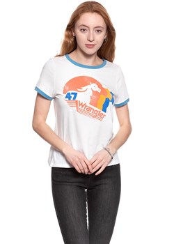 WRANGLER T SHIRT DAMSKI REGULAR TEE EGRET OFF WHITE W7383EVIO 112131034 ze sklepu YouNeedit.pl w kategorii Bluzki damskie - zdjęcie 180314684