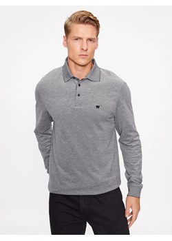WRANGLER REFINED POLO MĘSKA KOSZULKA Z DŁUGIM RĘKAWEM LONGSLEEVE GREY 112341118 W7MJ011936 ze sklepu YouNeedit.pl w kategorii T-shirty męskie - zdjęcie 180319030