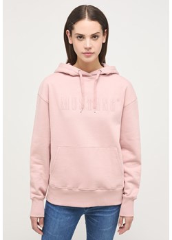 DAMSKA BLUZA Z KAPTIREM MUSTANG Bianca H Logo Pale Mauve 1014240 8094 ze sklepu YouNeedit.pl w kategorii Bluzy damskie - zdjęcie 180320183
