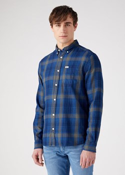 WRANGLER 1 PKT BUTTON DOWN MĘSKA KOSZULA W KRATĘ KRATA DARK INDYGO 112341058 W5B1018075 ze sklepu YouNeedit.pl w kategorii Koszule męskie - zdjęcie 180321550
