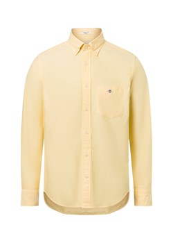 Gant Męska koszula casual Mężczyźni Regular Fit Bawełna żółty jednolity ze sklepu vangraaf w kategorii Koszule męskie - zdjęcie 180325574