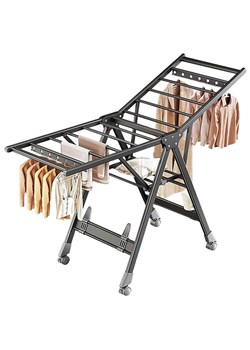 Joybos Suszarka w kolorze czarnym na pranie - 160 x 108 x 50 cm ze sklepu Limango Polska w kategorii Akcesoria łazienkowe - zdjęcie 180330691