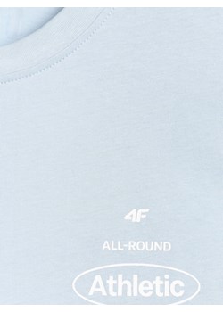 Męski t-shirt z nadrukiem 4F 4FRSS25TTSHM2688 - niebieski ze sklepu Sportstylestory.com w kategorii T-shirty męskie - zdjęcie 180333910