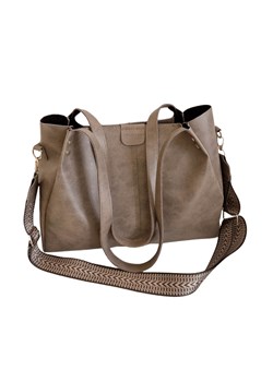 Modna torebka klasyczna damska RETRO na ramię miejska beżowa ze sklepu butyolivier w kategorii Torby Shopper bag - zdjęcie 180335083