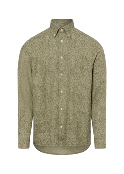 Marc O'Polo Męska koszula lniana na co dzień Mężczyźni Modern Fit len trzcinowy wzorzysty ze sklepu vangraaf w kategorii Koszule męskie - zdjęcie 180339354