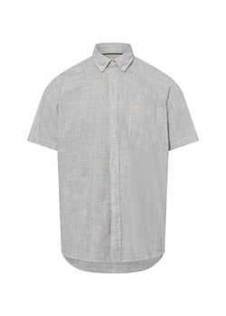Camel Active Męska koszulka z krótkim rękawem Mężczyźni Regular Fit Bawełna écru w paski ze sklepu vangraaf w kategorii Koszule męskie - zdjęcie 180339361