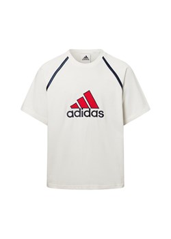 adidas Originals Koszulka męska - Odznaka Mężczyźni Bawełna écru jednolity ze sklepu vangraaf w kategorii T-shirty męskie - zdjęcie 180339384