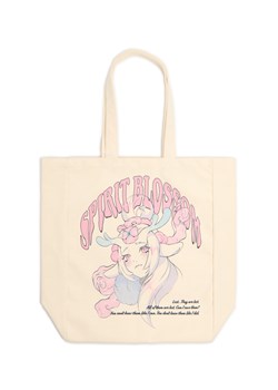 Cropp - Torba shopper z Lillią z League of Legends - kremowy ze sklepu Cropp w kategorii Torby materiałowe - zdjęcie 180339903
