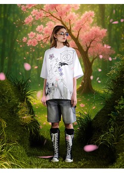 Cropp - Biała koszulka z Soraką z League of Legends - biały ze sklepu Cropp w kategorii Bluzki damskie - zdjęcie 180339930