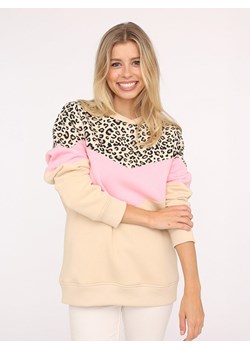 Zwillingsherz Bluza &quot;Konny&quot; w kolorze beżowo-jasnoróżowo-czarnym ze sklepu Limango Polska w kategorii Bluzy damskie - zdjęcie 180344371