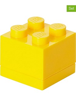 LEGO Pojemniki (3 szt.) "Mini 4" w kolorze żółtym - 4,6 x 4,3 x 4,6 cm ze sklepu Limango Polska w kategorii Kosze i pudełka na zabawki - zdjęcie 180344414