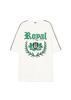 Cropp - Biały T-shirt z dekoracyjnym wykończeniem - biały ze sklepu Cropp w kategorii T-shirty męskie - zdjęcie 180348312