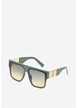 Zielone Okulary Przeciwsłoneczne z Filtrem UV z Szeroką Oprawką w Panterkę Grirena ze sklepu born2be.pl w kategorii Okulary przeciwsłoneczne damskie - zdjęcie 180350951