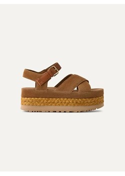 UGG Skórzane sandały &quot;Aubrey&quot; w kolorze jasnobrązowym ze sklepu Limango Polska w kategorii Espadryle damskie - zdjęcie 180354960