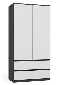 Dwudrzwiowa szafa antracyt + biały K1-E85 ze sklepu Edinos.pl w kategorii Szafy - zdjęcie 180358912