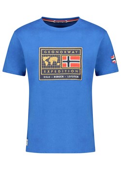Geographical Norway Koszulka &quot;Jofoten&quot; w kolorze niebieskim ze sklepu Limango Polska w kategorii T-shirty męskie - zdjęcie 180359540