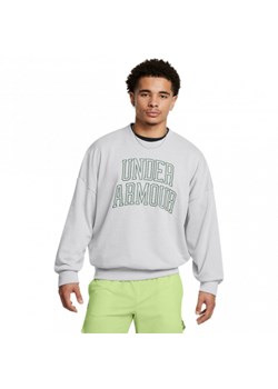Męska bluza dresowa Under Armour UA Icon Hwt Terry Os Crew - szara ze sklepu Sportstylestory.com w kategorii Bluzy męskie - zdjęcie 180365143