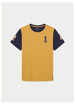 Hackett London Koszulka w kolorze żółto-granatowym ze sklepu Limango Polska w kategorii T-shirty męskie - zdjęcie 180365601