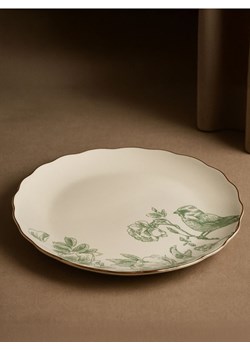 Sinsay - Ceramiczny talerz z motywem vintage - zielony ze sklepu Sinsay w kategorii Talerze - zdjęcie 180368321