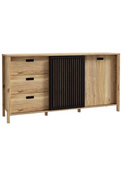 Komoda drewniana z lamelami T8-R78 ze sklepu Edinos.pl w kategorii Komody - zdjęcie 180369162