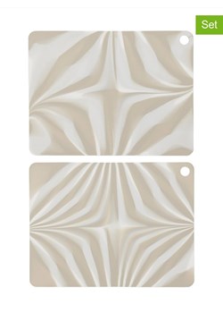 OYOY living design Podkładki (2 szt.) &quot;Zebura&quot; w kolorze kremowo-beżowym na stół - 34 x 45 cm ze sklepu Limango Polska w kategorii Podkładki na stół - zdjęcie 180370083