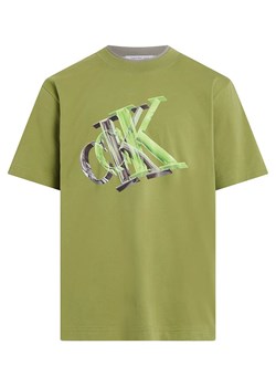 Calvin Klein Koszulka w kolorze zielonym ze sklepu Limango Polska w kategorii T-shirty męskie - zdjęcie 180378250