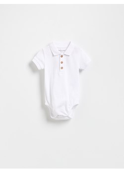 Reserved - Bawełniane body z kołnierzykiem - biały ze sklepu Reserved w kategorii Odzież dla niemowląt - zdjęcie 180379872