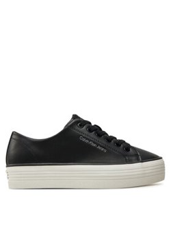 Calvin Klein Jeans Tenisówki Bold Vulc Flatf Low Lth In YW0YW01633 Czarny - id: 0000304567636 - marki Calvin Klein - 180381904 Calvin Klein Jeans Tenisówki Bold Vulc Flatf Low Lth In YW0YW01633 Czarny ze sklepu MODIVO w kategorii Trampki damskie - zdjęcie 180381904