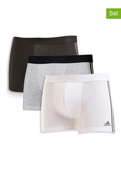 adidas Bokserki (3 pary) w kolorze czarnym, szarym i białym ze sklepu Limango Polska w kategorii Majtki męskie - zdjęcie 180382730