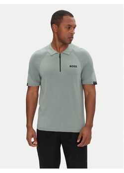 BOSS Polo K_Perform-Max_Pl 50537146 Zielony Slim Fit ze sklepu MODIVO w kategorii T-shirty męskie - zdjęcie 180384723