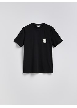 Reserved - T-shirt regular z nadrukiem - czarny ze sklepu Reserved w kategorii T-shirty męskie - zdjęcie 180385043