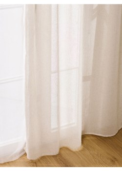 Sinsay - Rustykalna firana z domieszką lnu na taśmie - kremowy ze sklepu Sinsay w kategorii Firany - zdjęcie 180385243