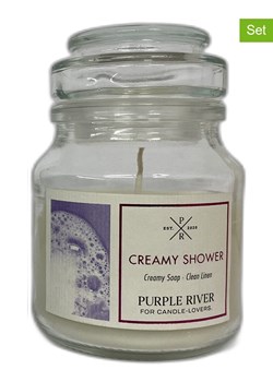 Purple River Świece zapachowe (2 szt.) &quot;Creamy Shower&quot; - 2 x 113 g ze sklepu Limango Polska w kategorii Świece i dyfuzory - zdjęcie 180390003