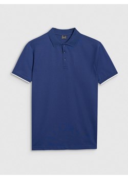 Męska koszulka polo 4F 4FRSS25TPTSM633 - granatowa ze sklepu Sportstylestory.com w kategorii T-shirty męskie - zdjęcie 180392423