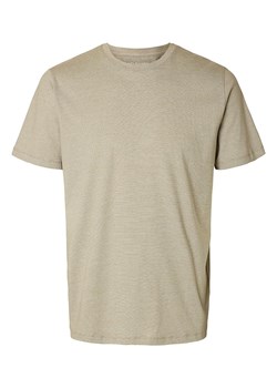 SELECTED HOMME Koszulka w kolorze beżowym ze sklepu Limango Polska w kategorii T-shirty męskie - zdjęcie 180395110