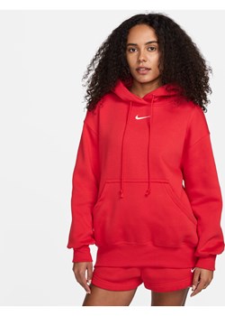 Damska bluza z kapturem o kroju oversize Nike Sportswear Phoenix Fleece - Czerwony ze sklepu Nike poland w kategorii Bluzy damskie - zdjęcie 180396641
