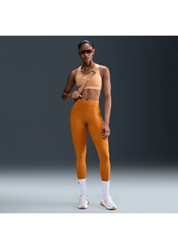 Damskie legginsy o pełnej długości z wysokim stanem i kieszeniami zapewniające średnie wsparcie Nike Universa - Pomarańczowy ze sklepu Nike poland w kategorii Spodnie damskie - zdjęcie 180396670