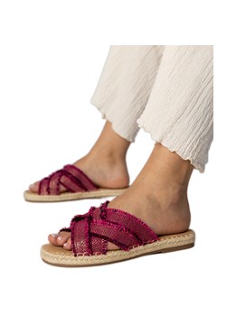 Różowe damskie klapki espadryle ze sklepu ButyModne.pl w kategorii Klapki damskie - zdjęcie 180397484