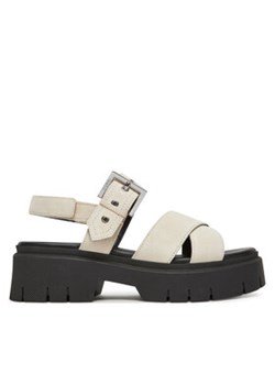 HUGO Sandały Kris_Sandal_BKSD 50541753 Écru ze sklepu MODIVO w kategorii Sandały damskie - zdjęcie 180399332