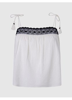 Pepe Jeans Top &quot;Beni&quot; w kolorze białym ze sklepu Limango Polska w kategorii Bluzki damskie - zdjęcie 180401311