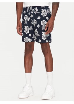 Tommy Hilfiger Szorty materiałowe Slub Aop Beach DM0DM21947 Granatowy Regular Fit ze sklepu MODIVO w kategorii Spodenki męskie - zdjęcie 180401744