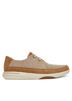Clarks Sneakersy Easeway Lace 26181369 Beżowy ze sklepu MODIVO w kategorii Buty sportowe męskie - zdjęcie 180403781
