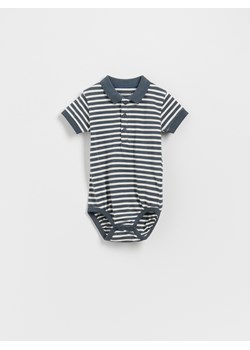 Reserved - Bawełniane body z kołnierzykiem - granatowy ze sklepu Reserved w kategorii Odzież dla niemowląt - zdjęcie 180405262