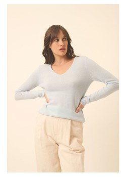 Just Cashmere Kaszmirowy sweter &quot;Joan&quot; w kolorze błękitnym ze sklepu Limango Polska w kategorii Swetry damskie - zdjęcie 180406574