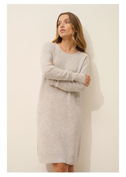 Just Cashmere Kaszmirowa sukienka &quot;Aureline&quot; w kolorze szarobrązowym ze sklepu Limango Polska w kategorii Sukienki - zdjęcie 180406583