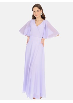 Liliowa elegancka sukienka maxi Potis & Verso Bruna ze sklepu Eye For Fashion w kategorii Sukienki - zdjęcie 180408530