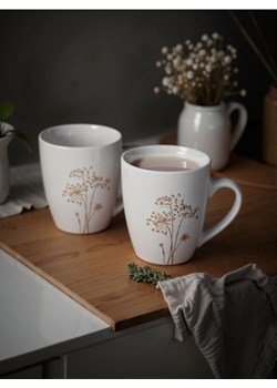 Sinsay - Kubki z kwiatowym motywem 2 pack - kremowy ze sklepu Sinsay w kategorii Kubki - zdjęcie 180413773
